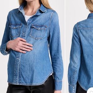 Hatch the denim maternity shirt size M NWT
